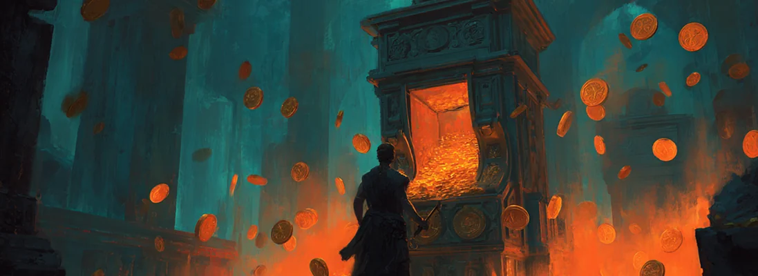 Vue de temple antique en flammes