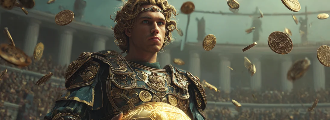 Empereur romain dans une arène