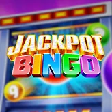 Jackpot Bingo game screen with bright colors